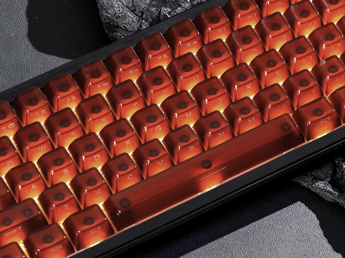 Womier Cute Jelly Keycaps , Transparent Clear Custom Key Cap Set for All US Layout Cherry MX, Mechanical Keyboards Womier Cute Jelly Keycaps , Transparent Clear Custom Key Cap Set for All US Layout Cherry MX, Mechanical Keyboards
