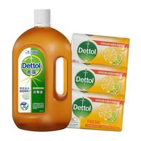 Dettol 750 ml & 4 Bars fresh