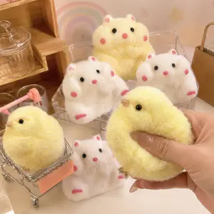 Title: 3pcs Hamster & Chick Squishy Toys Set, Cute Animal Squeeze Stress Relief Toys, Soft Pressable Taba Fidget Toys for Desk Relaxation, Sensory Play, Party Favors, Classroom Rewards, Birthday Gifts