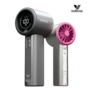 YodevoeThis portable handheld turbine fan features 100 speed settings, a built-in 4000mAh battery, and a runtime of up to 18 hours. This 3-in-1 rechargeable handheld fan utilizes turbine cooling technology and is suitable for outdoor activities.