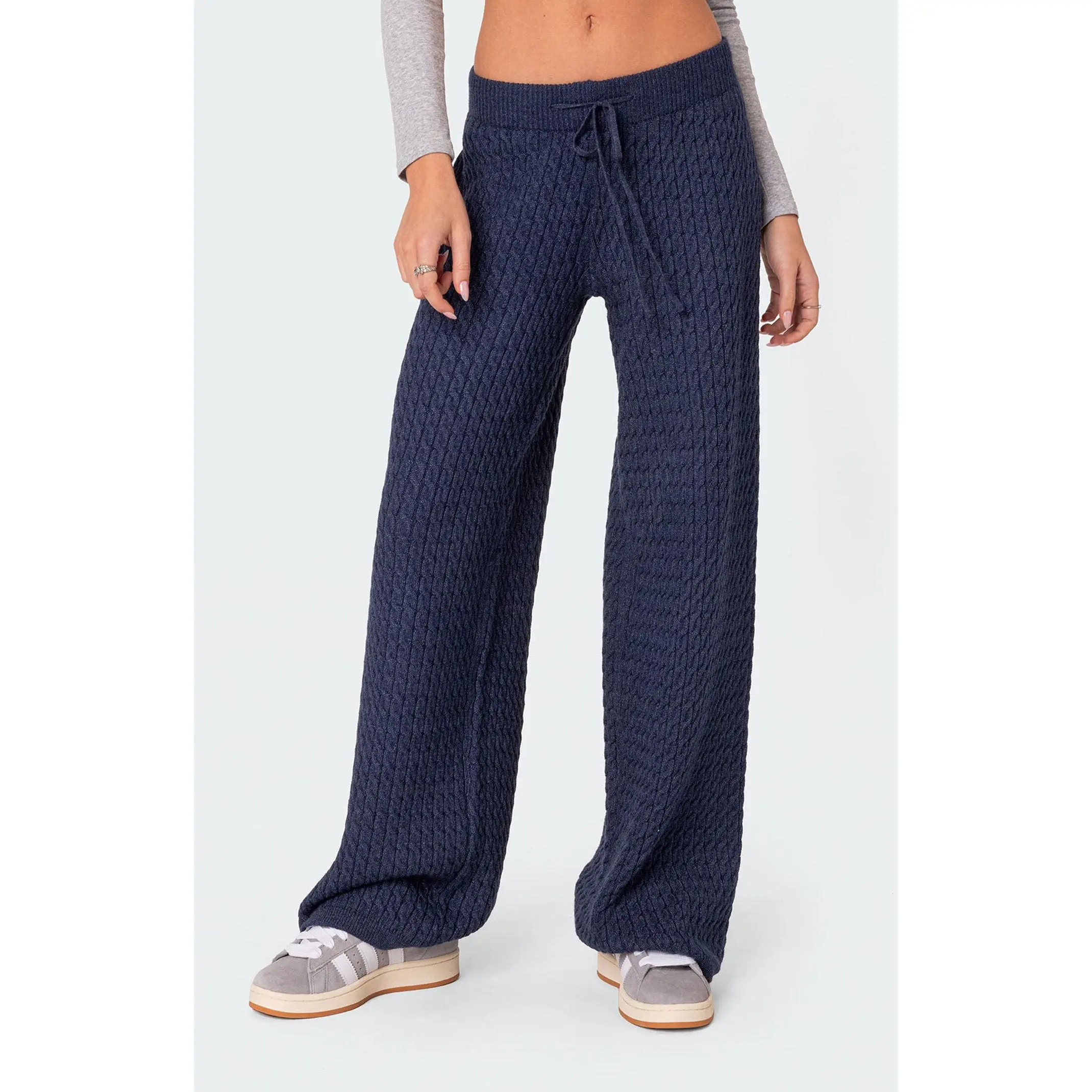 Edikted Women's Portia Relaxed Cable Knit Pants