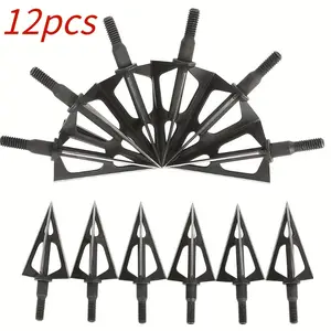 12-Piece Hunting Arrowheads - High-Precision Hunting Arrowheads | Streamlined Design Reduces Air Resistance 6.2mm Threaded Universal Interface - High Penetration - Durable and Long-Lasting archery enthusiast