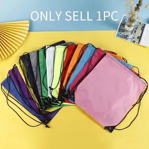 Polyester Drawstring Backpack, Dual Shoulder Strap, Zipper Closure, Outdoor Casual Basketball Sports Bag, Durable and Lightweight Design