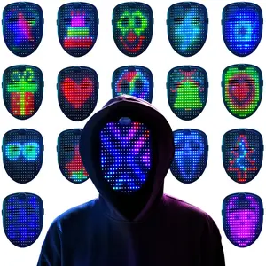 Ompusos LED Mask, Gesture Sensitive Glow Mask, LED Glow Face Transformation Halloween Mask, Costume Cosplay Party, Let You Become a Real Life Kamen Rider Accessories