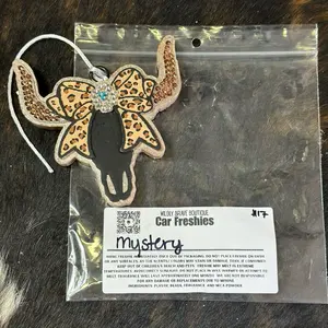 Wildly Brave Boutique Car Freshies - Mystery Scent with Leopard Print and Rhinestone Accents for Car Aromatherapy