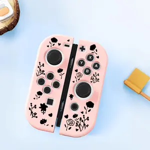 Flower Pattern Controller Protective Case, Controller Protective Cover, Game Accessories for Switch Joy-Con Controller