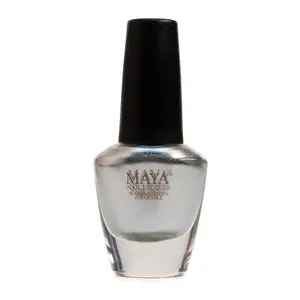 Maya Silver Lining Metallic Nail Polish - Breathable & Wudu Friendly, Halal Certified, 9-Free Formula, Full Opacity, Vegan, Cruelty-Free