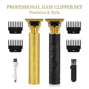 Professional Retro Hair Trimmer for Men - Cordless Waterproof Beard & Head Clipper, Barber-Grade Wireless Haircut Machine with Precision Blades, All-in-One Grooming Kit