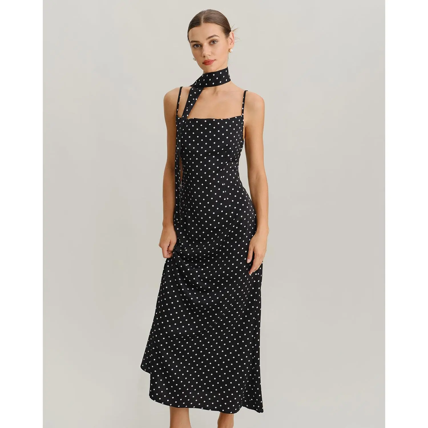 square neck midi dress puff sleeve Square Neck Puff Sleeve Midi Dress Small