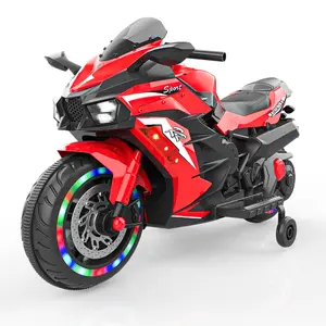 12V Battery-Powered Kids' Sporty Ride-On Motorcycle - Violet, Bluetooth Music, Colorful Lights, 4mph Speed, 1hr Playtime, for 3-6 Years Old, Ideal for Kids Outdoor Play (Includes Light)