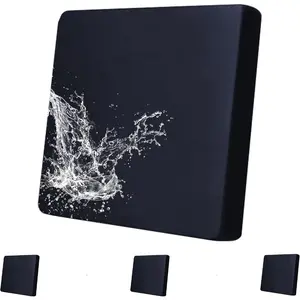 4 count Outdoor Cushion Covers Patio Cushion Covers Cushion Covers for Outdoor Furniture Stretch Patio Cushion Covers Replacement Couch Slipcovers  Scratch/Crack Proof (Cover Only) (Navy)