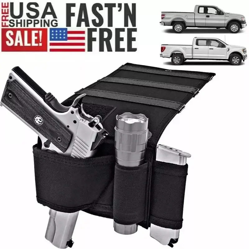 Classic Right Hand Concealed Holster with Quick Release Magazine Pouch Polyamide Material Bedside Chair Self Defense Holster for Valentine's Day Independence Day Thanksgiving Halloween and New Year