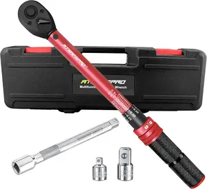 3/8-Inch Drive Click Torque Wrench,Dual-Direction Adjustable,72-Tooth Dual Range Scales-5-50Ft-Lb/6.8-68Nm,Quick Release Ratchets