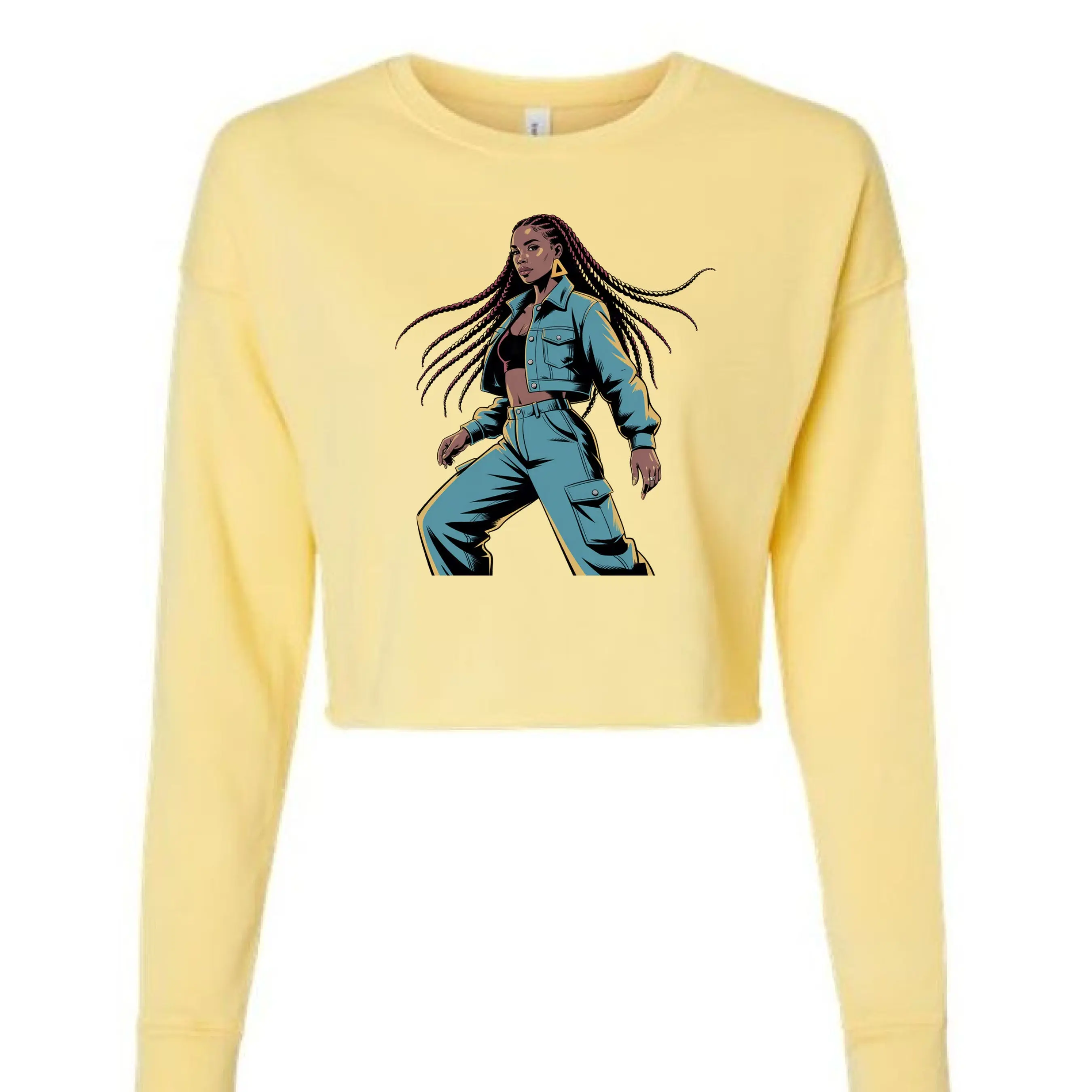 Music in My Ears 89 Cropped Fleece Sweatshirt