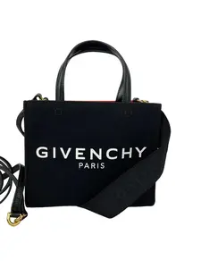 Pre-owned GIVENCHY canvas Mini Bags Mini G Shopper Black Tote Bag