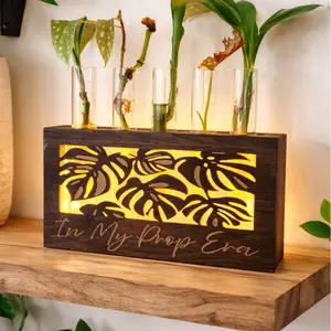 “In My Prop Era” Propagation Station – Handcrafted Wooden Display with LED Lighting