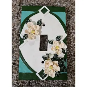 Heavy Handmade Floral Ceramic Light Cover Switch