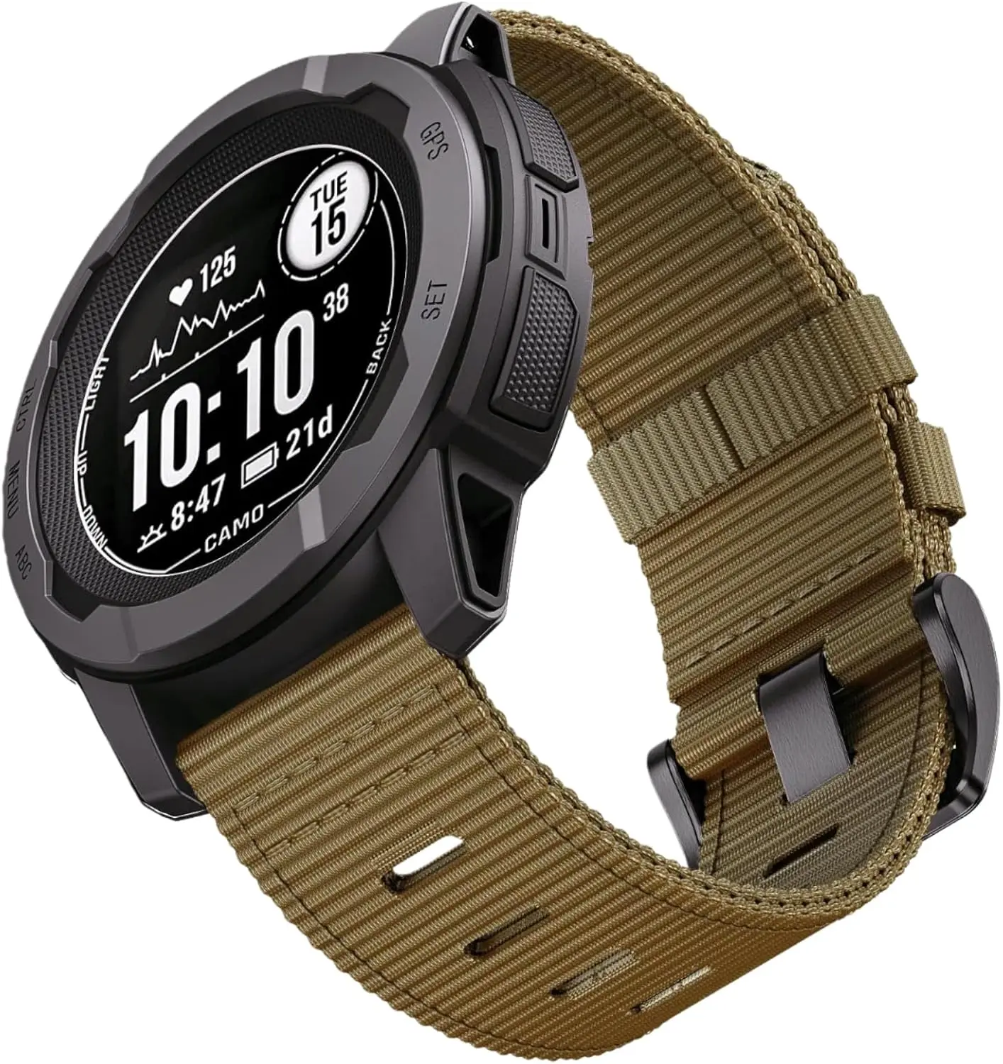 for Garmin Instinct Watch Band, Rugged Nylon Replacement Strap for Instinct 2 Instinct 3 45mm, Compatible with Garmin Instinct Solar, Tactical, Tide Esports, Sport Outdoor Work Use Replacement Band
