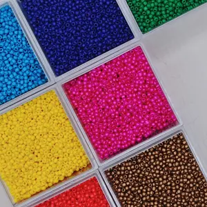 Glass Bead Jewelry Kit, 3500pcs, 7 Colors, 1.5mm Micro Rainbow Colored Rice Beads, DIY Bracelet Necklace Craft Making Supplies, Beading Accessories