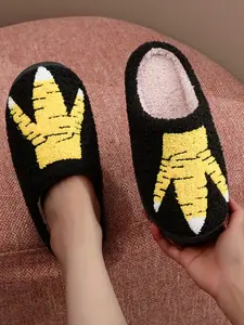 Women's Cute Cartoon Chicken Claw Design Plush Slippers, Casual Soft Comfortable Home Slippers, Warm House Slippers for Indoor & Outdoor Use for All Seasons