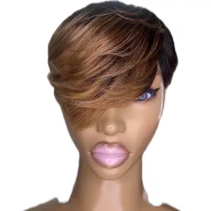 EVER Same Topper Different Style 8x8 Ombre 1b/27 Quick Weave "Topper" for Short Hair & Hair Loss Large Coverage Adds Fullness Blends with Your Own Hair