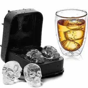 Silicone Ice Cube Molds with Lid, Ice Cube Tray, Non-Slip Design, Large Capacity, Perfect for Whiskey Balls, Cocktails, Party Drinks, Home Bar Tools, Home Bar Accessories