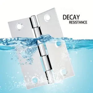8-Pack 3.5-Inch Stainless Steel Folding Door Hinges, Waterproof Rust-Resistant, Thick Bearings, Silent Closing, Polished Metal Finish, Easy Installation