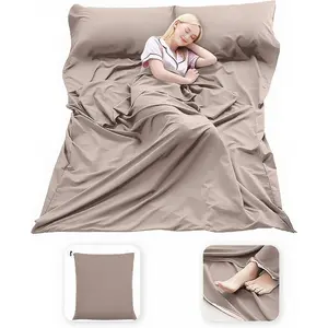 Lightweight Compact Portable Sleeping Bag Liner - Clean Comfortable Travel Sleep Sack for Outdoor Camping Backpacking Hotel Hiking Trips