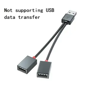 Car 1-To-2 USB Splitter Adapter, Multi-Functional for Mobile Phones, Tablets, Extends Multiple Interfaces, Essential Car Accessory