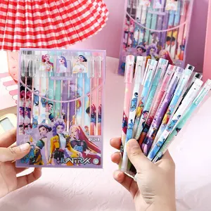 12pcs Erasable Neutral Ink Pens, High Aesthetic Cap-Off Design, Water Pen Set for Students, Back-To-School Gift, Graduation Present