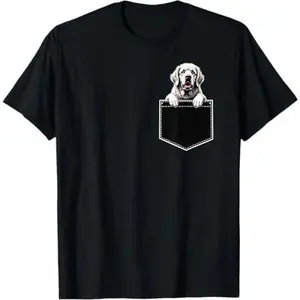 Cute Newfoundland Dog In The Pocket T-Shirt