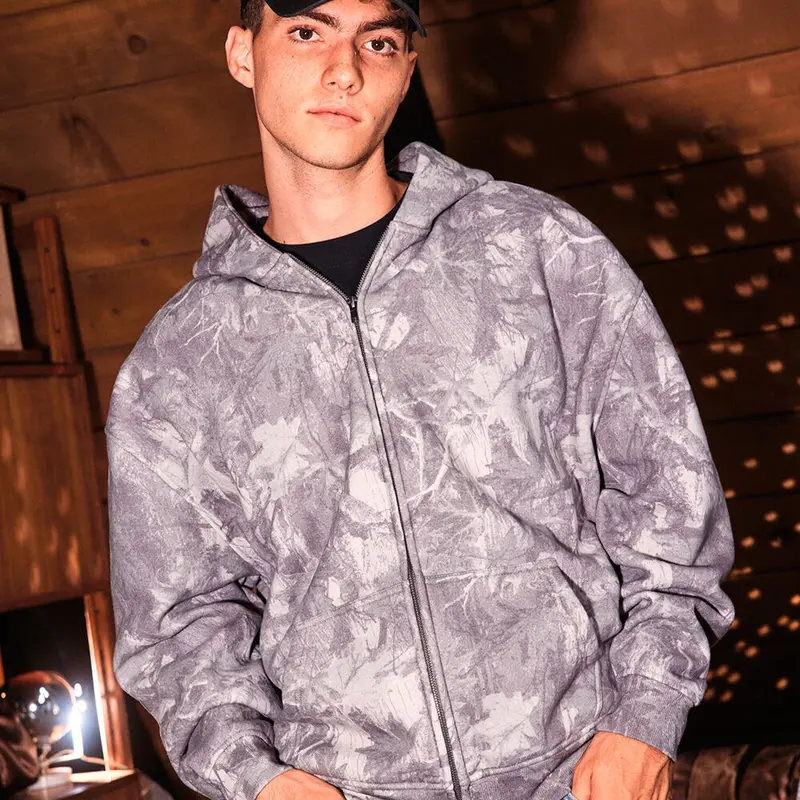 RSQ Mens Oversized Zip-Up Hoodie
