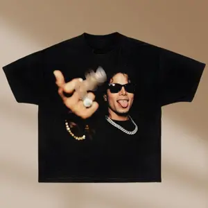 MJ Middle Finger Streetwear Tee Shirt, Unisex Y2K Shirts, King of pop Merch, graphic shirts, Jackson Documentary