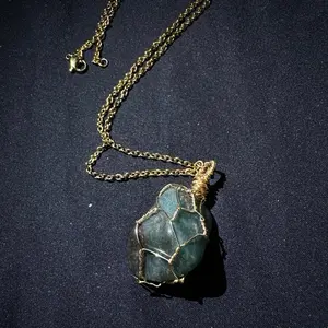 Green Aventurine Wire Wrapped 1/2” to 1” Crystal Pendant - “Stone of Opportunity” inner peace