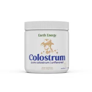 Earth Energy Colostrum Pure Unflavored 12g Gluten Free Non-GMO High IgG Levels for Gut Health & Immune Support US Made - Healthcare
