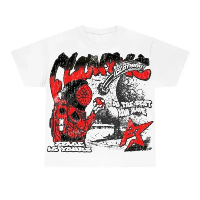 Bred Velvet 11s Flontae T-Shirt Space Is Yours Graphic Menswear Tops Oversize Breathable