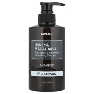 Kundal Honey & Macadamia, Shampoo, Clean Soap, 16.9 fl oz (500 ml)