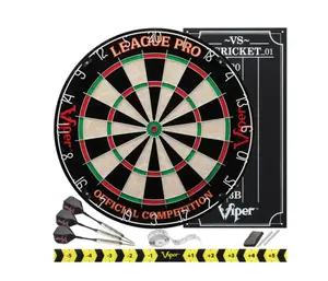 Viper League Pro Sisal Dartboard Starter Kit Gift Set Game