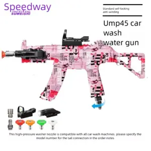 New Mp5 Short Gun-Type High-Pressure Car Wash Water Gun, Pa Foam Cannon, Efficient Vehicle Cleaning Tool, Car Washing Tool, Trendy Car Care Equipment, Car Wash Accessories, High Pressure Spray