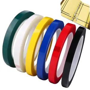 6 Pack 3mm 1/8 inch Width Graphic Tape Whiteboard Self Adhesive Chart Line Grid Marking Tapes Gridding Pinstripe Electrical Art Artist Tape, 108 feet Long Per Roll