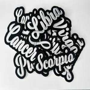 Zodiac Iron-On Embroidery Patches for Personalized Fabrics -4inch