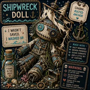 Shipwrecked voodoo doll magnet