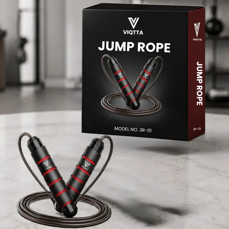 Jump Rope Tangle-Free Speed Jumping Rope with Ball Bearings Adjustable Foam Handles