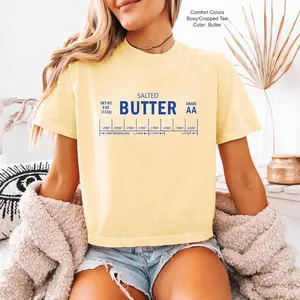 Salted Butter Boxy Top – Comfort Colors Funny Food Graphic, Baker Gift