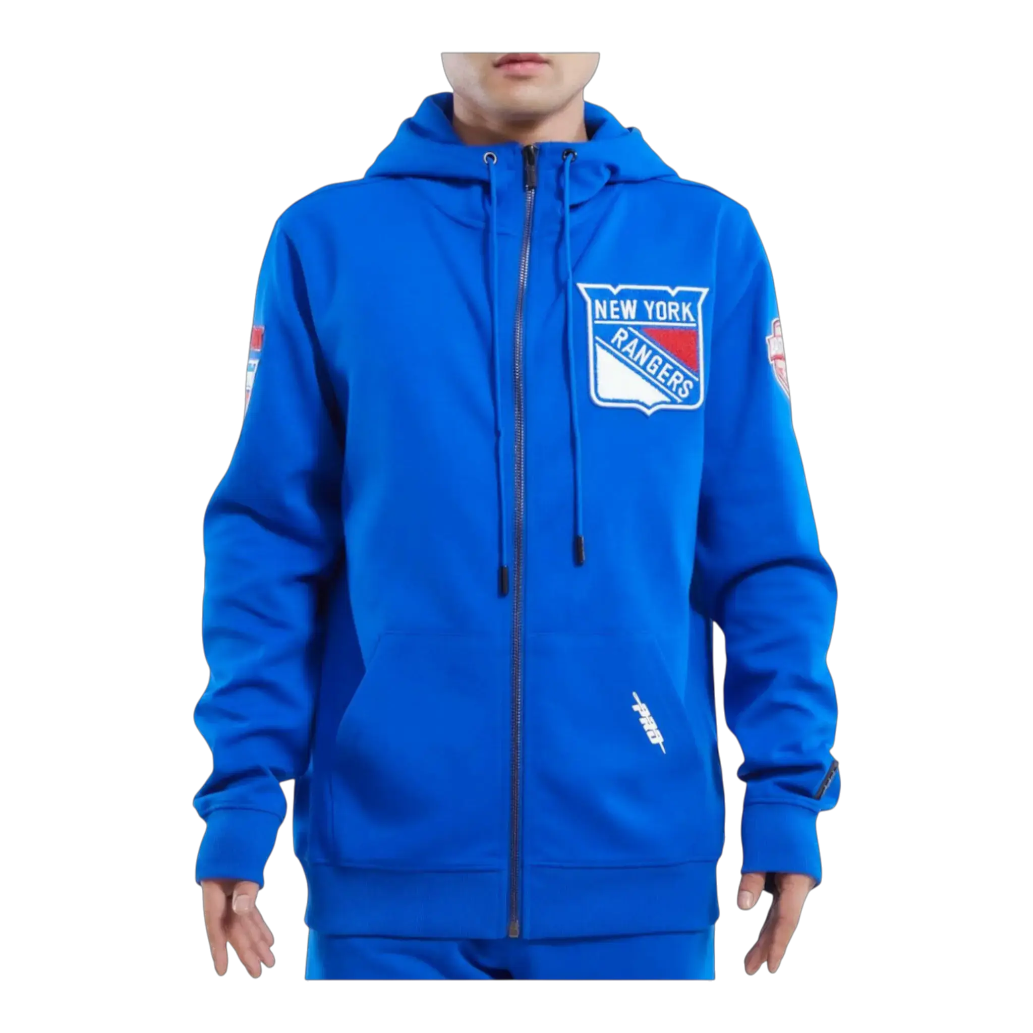 Pro Standard NHL New York Rangers Classic Zip-Up Hoodie in Royal Blue | Men's