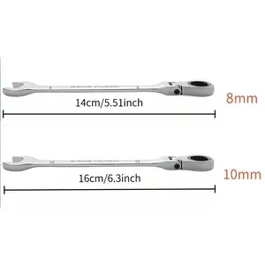 Automotive Essential Tool Set, Universal Adjustable Ratcheting Wrench for Easy Maintenance