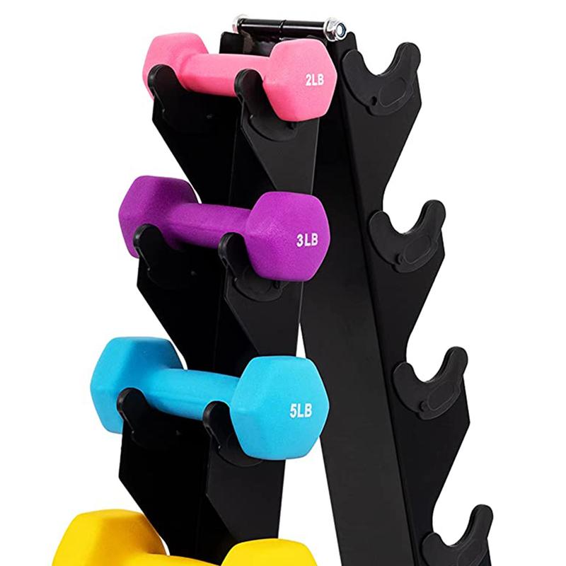 BalanceFrom Fitness Neoprene Coated Dumbbell Set with Stand