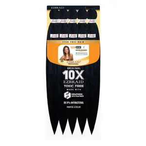EZBRAID Pre-Stretched Braid, 26in 10X Straight Synthetic Hairpieces, Fashion Accessory Synthetic Hair Extension