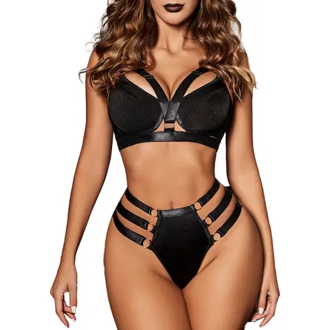 Avidlove Womens Lingerie Set Underwired Push Up Bra and Panty Set Two Piece Lingerie Womenswear Adjustable