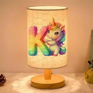 Rainbow Unicorn Fabric Table Lamp, Creative Design, USB Powered, Soft Light, Home Decor, Bedroom, Living Room, Office Eye Protection, Indoor Lighting, Color Changing Light, Home Decoration Lamp, Table Bedside Lamp